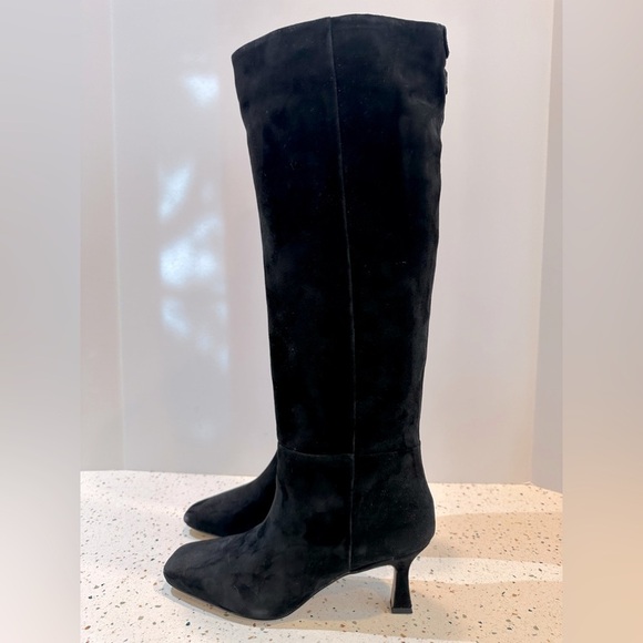 Sam Edelman Lillia Suede Leather Knee High Boots with Chic Heel - Picture 7 of 16